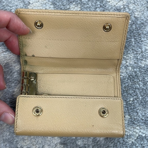 Chanel Interlocking CC Medallion Leather Keyholder Case Trifold Beige - Picture 11 of 17